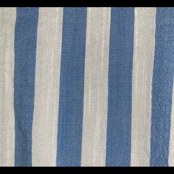 OLD NAVY Striped Cap Sleeve Button Down Shirt Large - Picture 8 of 13